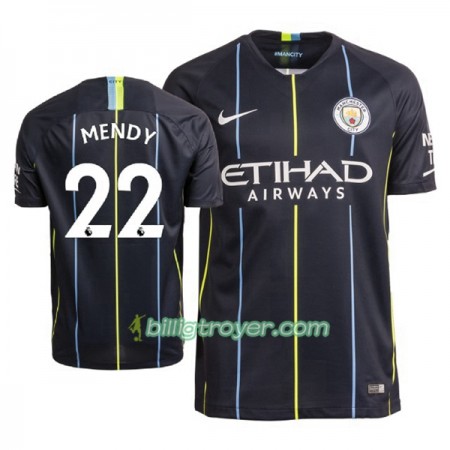 Billige Fotballdrakter Manchester City Benjamin Mendy 22 Bortedraktsett 2018/19 Kortermet